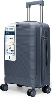 Produktbild von 4FLY Hartschalen Reisekoffer L 65 cm (60L) mit TSA Schloss, 4 Doppelrollen und Teleskopgriff, Blau