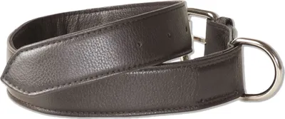 Produktbild von Rimbaldi® Voll-Leder Hundehalsband für mittelgroße Hunde mit 45-55 cm Halsumfang in Dunkelbraun