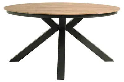 Produktbild von Lesli Living - Gartentisch Arezzo - Anthrazit - Ø120x74cm