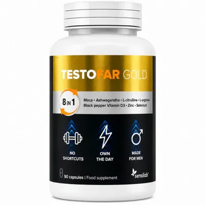 Productafbeelding van TestoFar GOLD 90 capsules: Testosteronverhoger. Bevat Maca, Ashwagandha en Zink