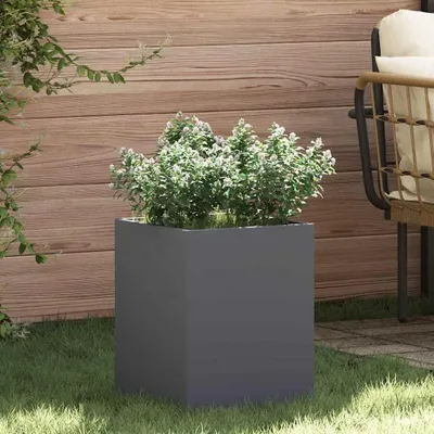 Produktbild von Möbel Gartenblumentopf Anthrazit 50 x 32 x 40 cm Kaltgewalzter Stahl - Beete 876345