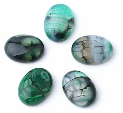 Obrázok produktu pre Zelené drakie perly cabochon na šperky