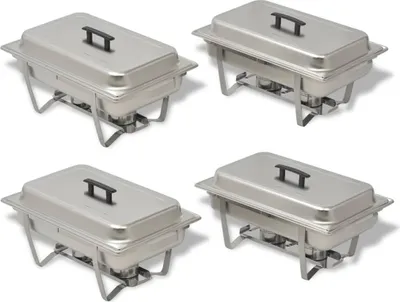 Produktbild von vidaXL Chafing Dish Set 4-tlg. Edelstahl