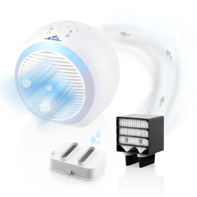 Obrázok produktu pre Eta COOLIO MINI, Domáci lopatkový ventilátor, Biela, Tabuľka, 60 dB, Dotyk, 0,27 L