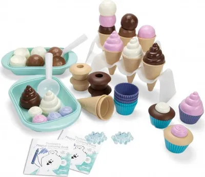 Produktbild von Dantoy 7053 Cupcake- und Eisset - 56-teiliges Spielset für Kinder ab 2 Jahren