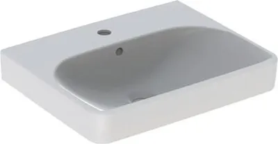 Produktbild von Geberit Smyle Square Waschtisch 500229, 60x48cm, mit Hahnloch und Überlauf, 500.229.01.1