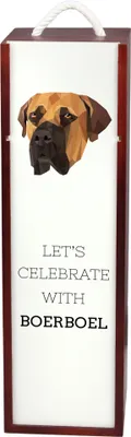 Immagine prodotto di Art-Dog Confezione regalo per bottiglia di vino – Boerboel – con confezione regalo