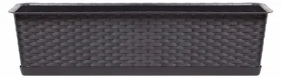 Produktbild von Blumentopf RATOLLA Case P 500, braun, mit Untersetzer