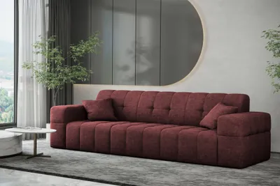 Produktbild von Sofa Designersofa NANCY 3-Sitzer in Stoff Perfekt Harmony Bordeauxrot