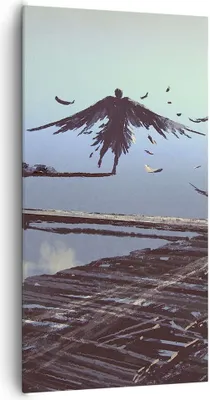 Produktbild von Bild auf Leinwand - Leinwandbild - Vogel Fahrrad modern - 65x120cm - Wand Bild - Wanddeko - Leinwanddruck - Bilder - Kunstdruck - Wanddekoration - Leinwand bilder - Wandkunst - PA65x120-3721