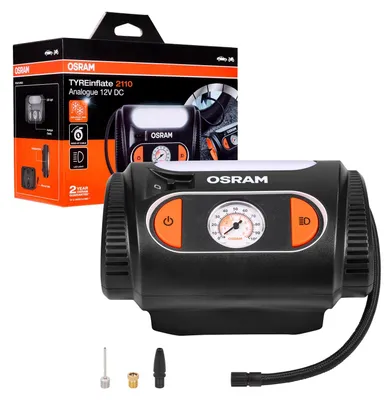 Imagen del producto de OSRAM TYREinflate 2110: Compresor de aire para neumáticos, 12V, con luz. Modelo: OTI2110