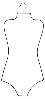 Bademoden-Bügel 10er-Pack, Metall, schwarz, 79,5 cm
