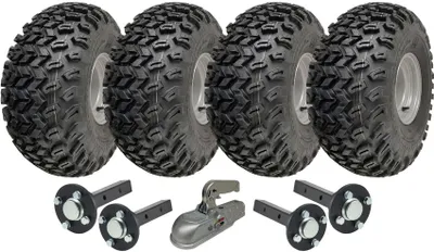 Obrázok produktu pre 22x11.00-8 Twin Axle Utility ATV Quad Trailer Kit Kolesá nápravy a záves 1800kgs