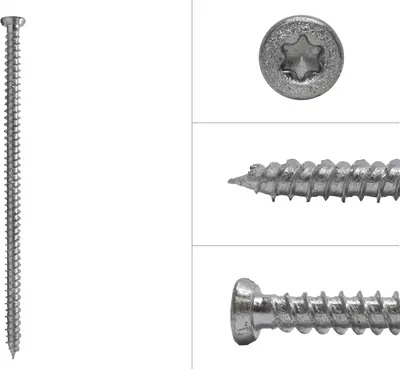 Produktbild von Fensterschrauben Senkkopf TX30 verzinkt 7.5 x 152 mm - 100 Stück