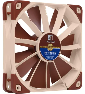 Produktbild von Noctua NF-F12, Ventilator, 12 cm, 1500 RPM, 93,4 m³/h, Beige, Braun