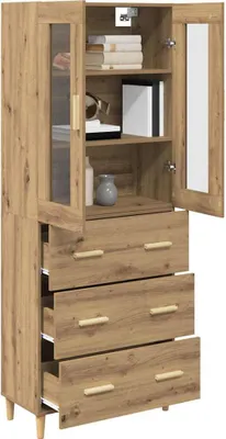 Immagine prodotto di vidaXL Credenza con cassetti in rovere Artisan 69,5 x 34 x 180 cm