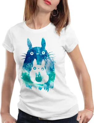 Produktbild von style3 Totoro Wasserfarben Damen T-Shirt neko mein nachbar anime tonari no, Größe:XS