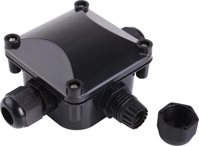 Produktbild von Happyment IP68 Wasserfeste Anschlussbox – 3-fach – Kabelbox – Extern – Schwarz – 10 Stück