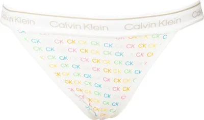 Zdjęcie produktu dla CK CALVIN KLEIN Majtki damskie, model brazylijski, bawełna z Elasthanem, widoczny gumowy pasek z logo, numer artykułu QP3019O, rozmiar XS, 55% bawełna, 37% modal, 8% Elasthan