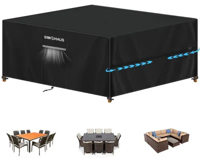 Immagine prodotto di Copertura per mobili da giardino, dimensioni XXL, 300x250x100 cm, impermeabile, realizzata in tessuto Oxford 420D con aperture di ventilazione