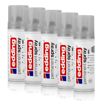 Produktbild von 5x edding Permanent Spray Universalgrundierung grau 200 ml