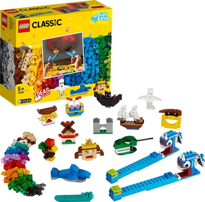 Produktbild von LEGO 11009 Classic Bausteine - Schattentheater, Baukasten für Schattenfiguren, lustiges Konstruktionsspielzeug ab 5 Jahre