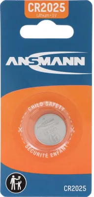 Zdjęcie produktu dla Bateria guzikowa litowa Ansmann CR2025, 3 V