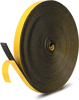 Productafbeelding van Zelfklevende afdichtingsband, 12 mm x 1,5 mm x 10 meter, geluidsisolerend, geschikt voor deuren en ramen
