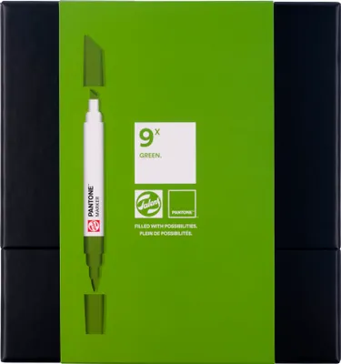 Obrázok produktu pre Talens | Sada fixiek Pantone 9x zelená