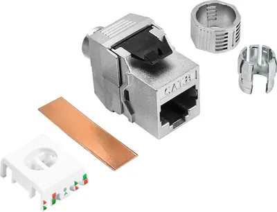Produktbild von Profipatch Keystone Jack Modul Cat8 RJ45 40 Gigabit STP werkzeuglos Netzwerk Adapter LAN