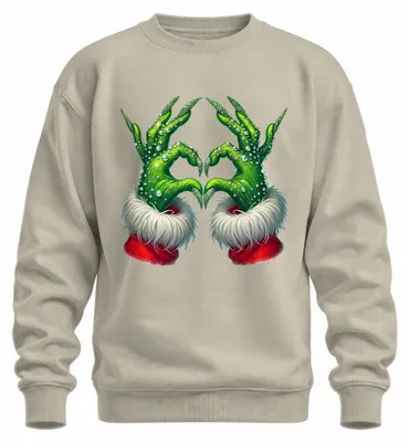 Imagen del producto de Sudadera o jersey con diseño del Grinch, con motivos navideños, divertido, con purpurina, uni, talla M