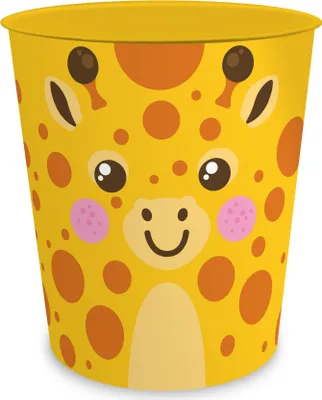 Produktbild von itenga Papierkorb Tiermotiv - GIRAFFE - Kawaii Design - ca 11 Liter