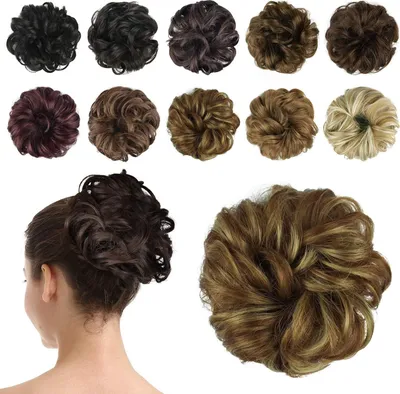 Image de BARSDAR postiche chignon Chignon ondulé Queue de cheval pour femmes