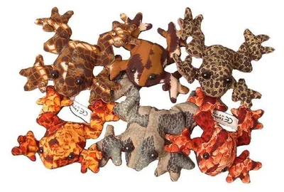 Produktbild von Handgefertigte Sandtiere aus Stoff – ca. 7 cm, Modell:Frosch