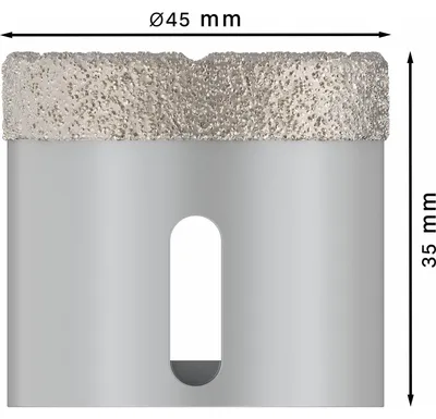 Produktbild von PRO Ceramic dry Trockenbohrkrone 45 x 35 mm, X-Lock