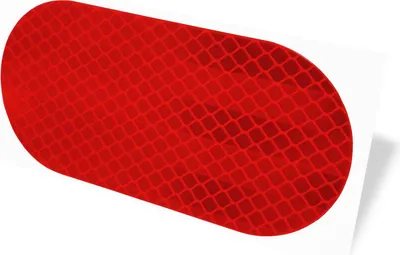 Produktbild von Reflektor - ovaler Aufkleber, rot 4 Stk.