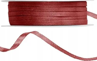 Produktbild von Satin Geschenkband weinrot 50m 3mm breit