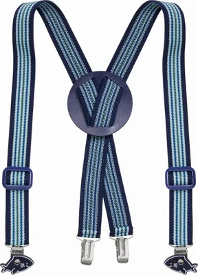 Produktbild von Playshoes Uni Kinder Hosenträger Elastisch Hosenträger Hai Gestreift, Hai Ges
