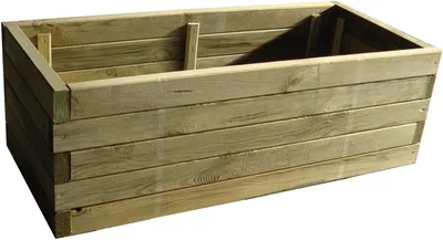 Produktbild von FKL DESIGN Home Deco Pflanzkasten aus Holz Pflanzkübel  Kübel Grün Imprägniert D23 90x 40x 35cm