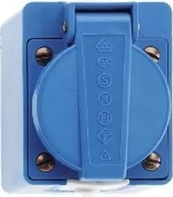 Produktbild von Bals Elektrotechnik 724, Typ F, 2P+PE, Blau, Polyamid, IP44, 250 V