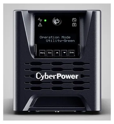 Imagen del producto de CyberPower, UPS línea interactiva LCD, 750VA/750W, tipo torre, onda sinusoidal, compatible con PFC, AVR, GreenPower, interfaz en la nube integrada, USB, puerto Smart-Slot para comunicación de red opcional, línea interactiva, 0,75 kVA, 750 W, onda sinusoidal pura, 160 V, 286 V