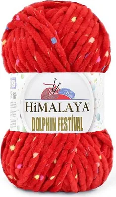 Produktbild von Himalaya Dolphin Festival Garn, weich und bunt, ideal für Kuscheltiere, Rot