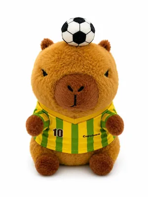 Produktbild von Fußball Capybara Kuscheltier 25 cm Capybara im Fußballtrikot Plüschtier Stofftier Weiches Kawaii Geschenk für Kinder