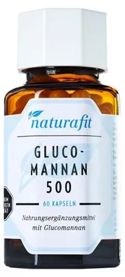 Zdjęcie produktu dla naturafit Glucomannan 500 kapsułek, 60 kapsułek