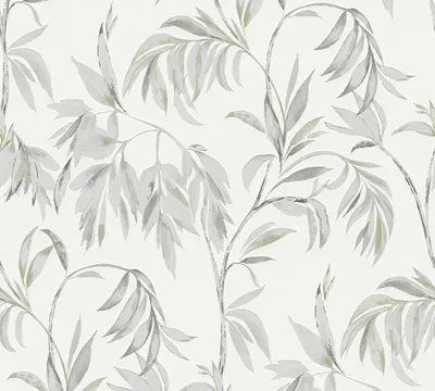 Produktbild von A.S. Création Blumentapete Attractive florale Tapete Vliestapete grau grün weiß 10,05 m x 0,53 m