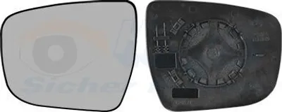 Produktbild von VAN WEZEL Spiegelglas Außenspiegel Links für NISSAN JUKE (F15) Konvex Unbeheizt 3383835