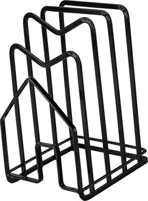 Image de Support de rangement pour planche à découper Planche à découper polyvalente Support pour couvercle de casserole Organisateur pour armoire de cuisine Comptoir noir