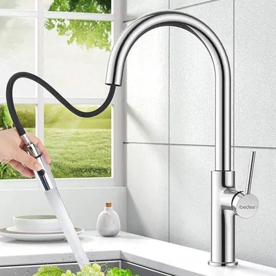 Produktbild von Famanu Küchenarmatur 360° drehbar mit Sprühfunktion - Chrom