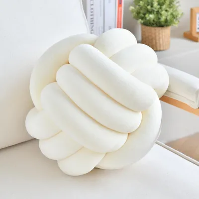 Produktbild von Omgoods - Kuschelkissen, Plüsch, 30 cm, Milchweiß