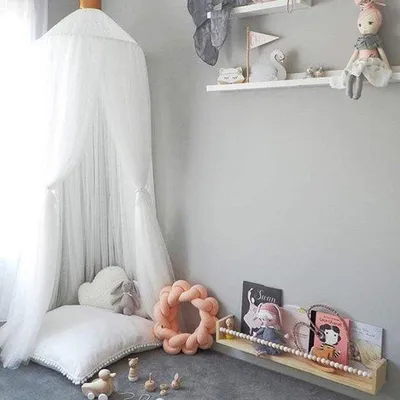 Produktbild von Famanu Bettvorhang Prinzessin - Mückennetz für Kinderzimmer, Weiß